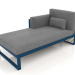 3D Modell Modulsofa, Abschnitt 2 links, hohe Rückenlehne (Graublau) - Vorschau