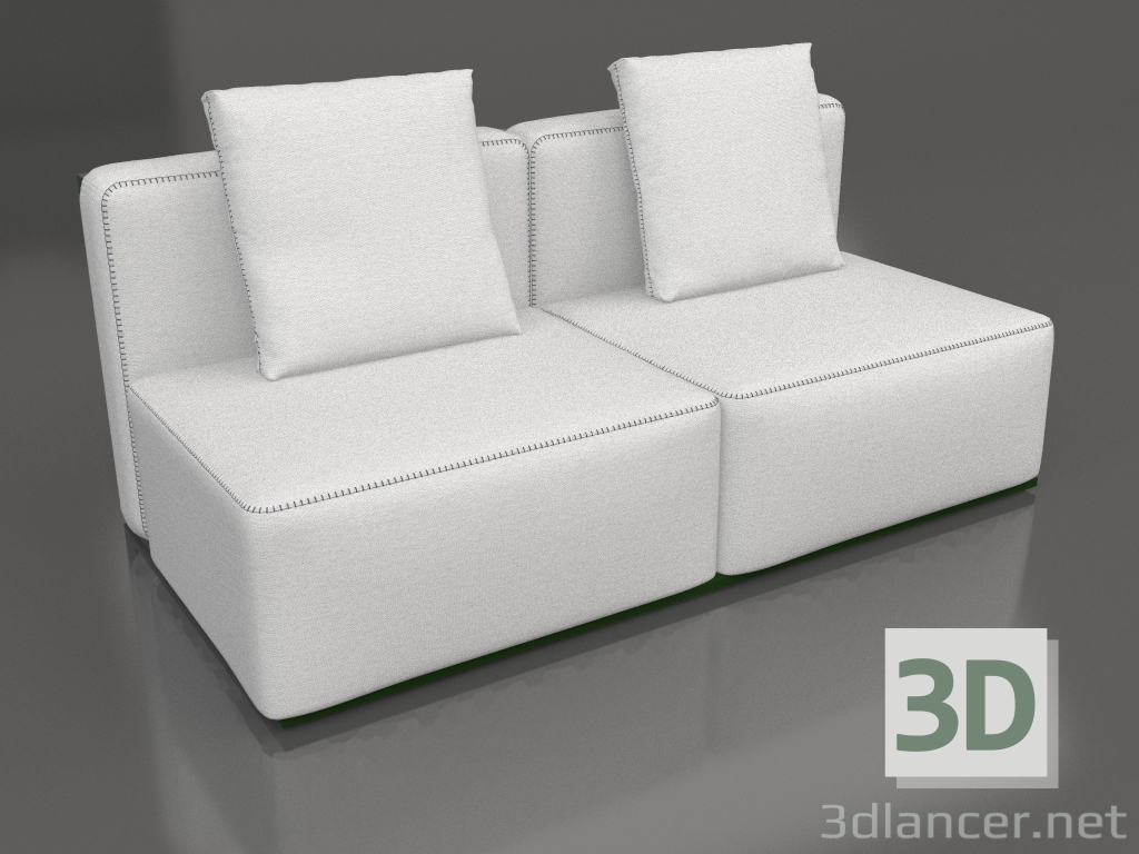 modello 3D Modulo divano, sezione 4 (Verde bottiglia) - anteprima