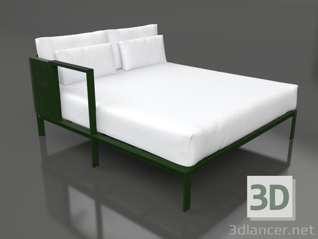 Modelo 3d Módulo de sofá XL, seção 2 direita (verde garrafa) - preview