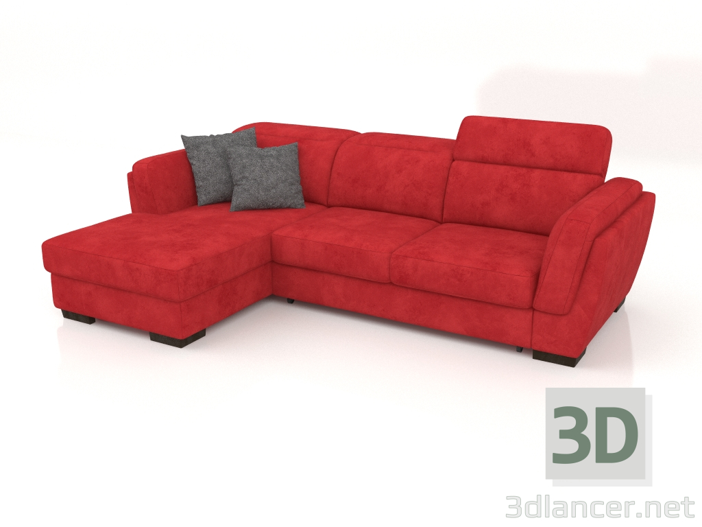 3D Modell Kelly Sofa mit Ottomane (Brunei 23) - Vorschau