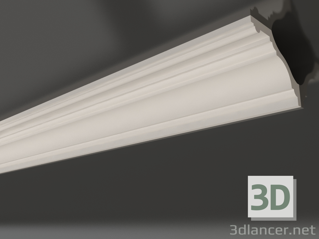 modèle 3D Corniche de plafond en plâtre lisse KG 077 (150x200) - preview