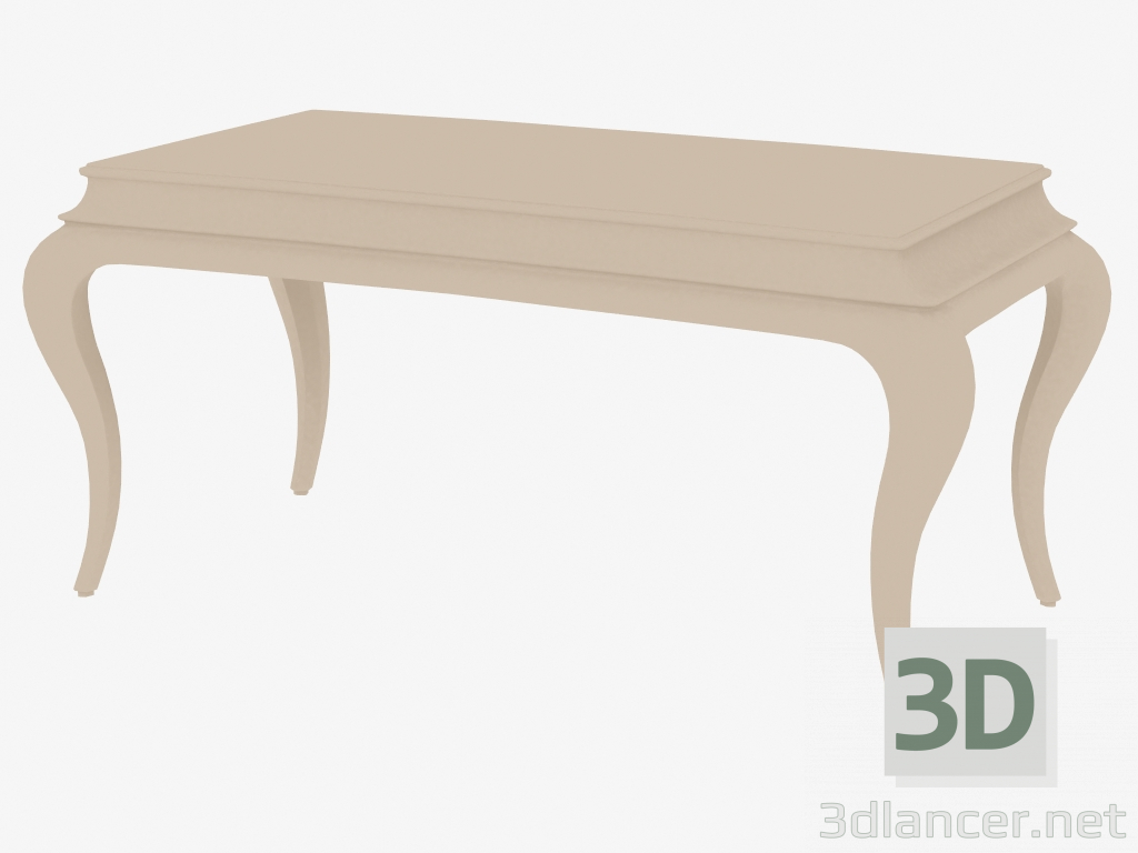 3d model Escritura de escritorio con patas lacadas - vista previa