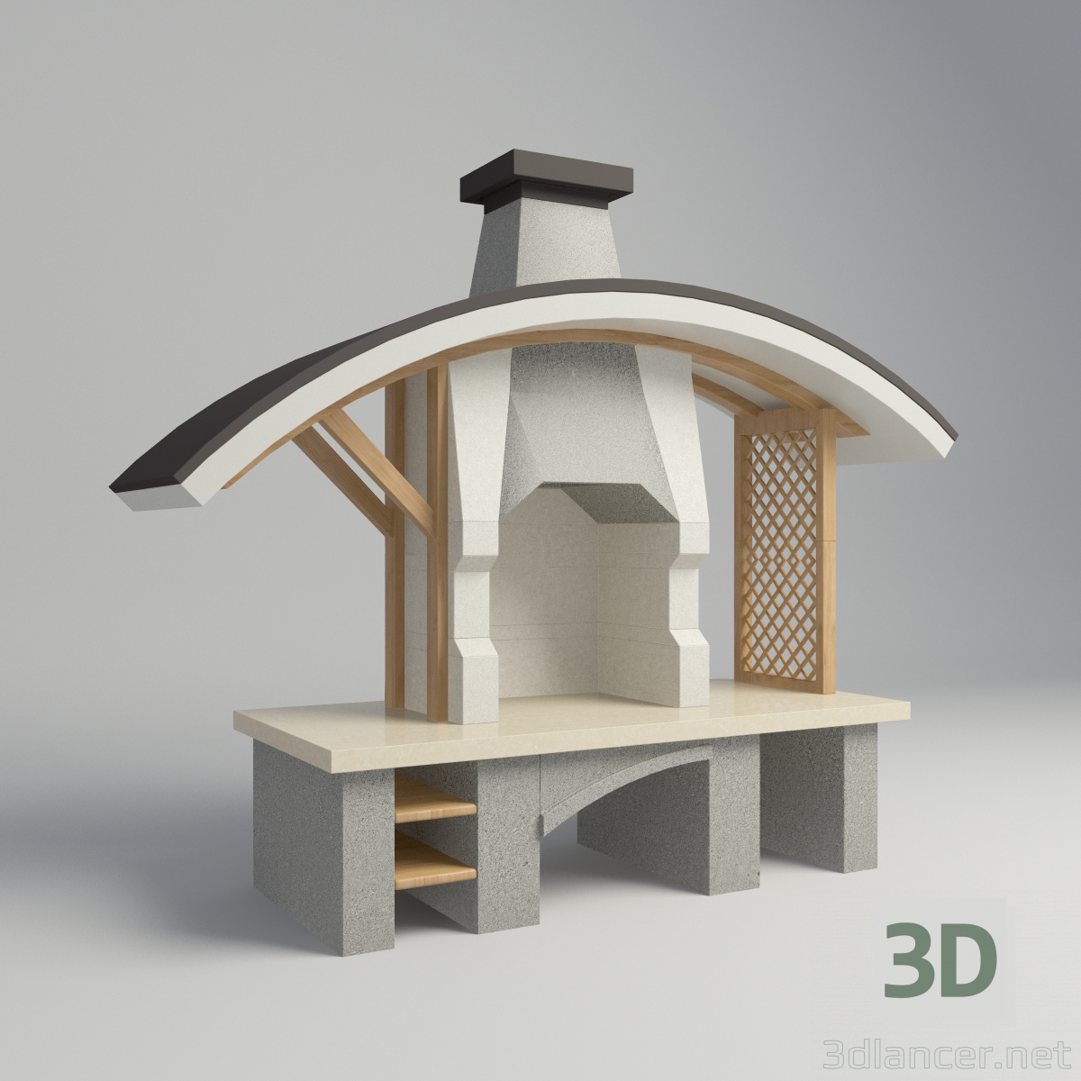 3d model Barbacoa - vista previa