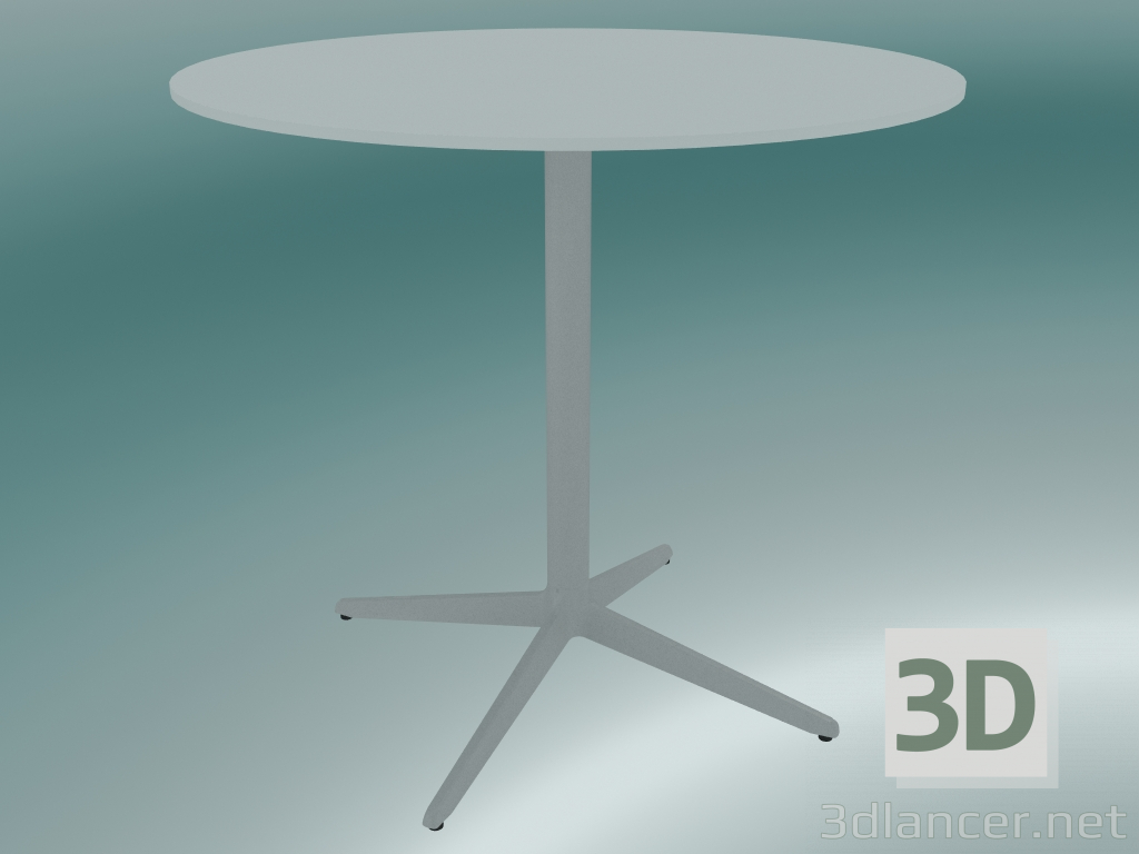 3d model Mesa MISTER X (9507-01 (Ø80cm), H 73cm, blanco, blanco) - vista previa