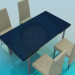 3d model Table and chairs set - preview