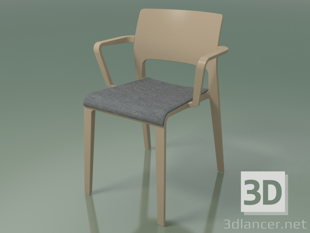 Modelo 3d Cadeira com braços e estofo 3606 (PT00004) - preview