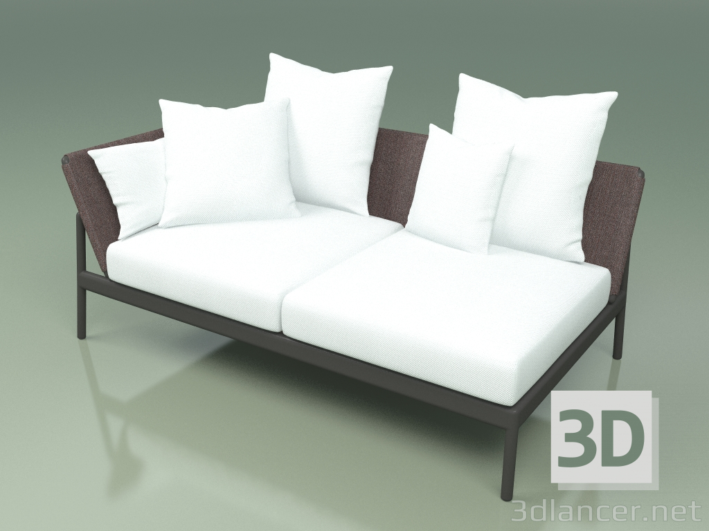 3d model Módulo de sofá derecha 004 (Metal Smoke, Batyline Brown) - vista previa