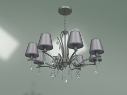 Pendant chandelier 10089-8 (satin nickel - clear crystal Strotskis)