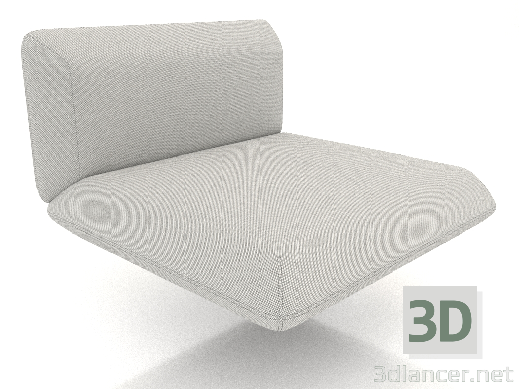 modello 3D Semimodulo 1 posto sinistro - anteprima