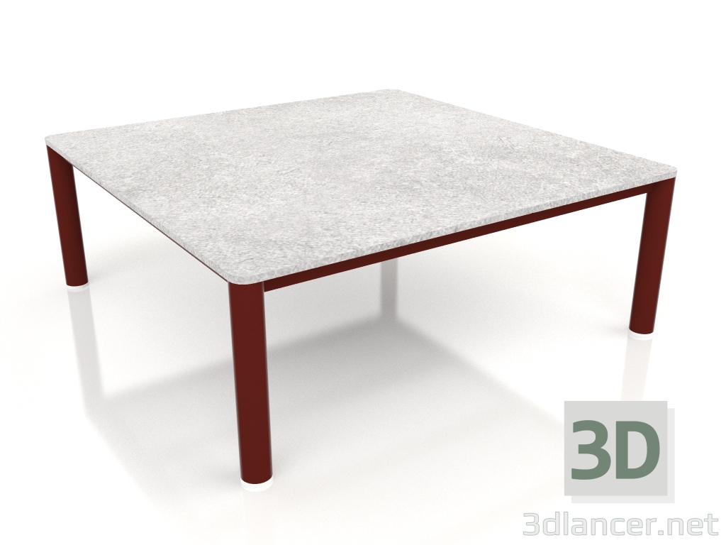 Modelo 3d Mesa de centro 94×94 (vinho tinto, DEKTON Kreta) - preview