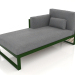 3D Modell Modulares Sofa, Teil 2 links, hohe Rückenlehne (Flaschengrün) - Vorschau