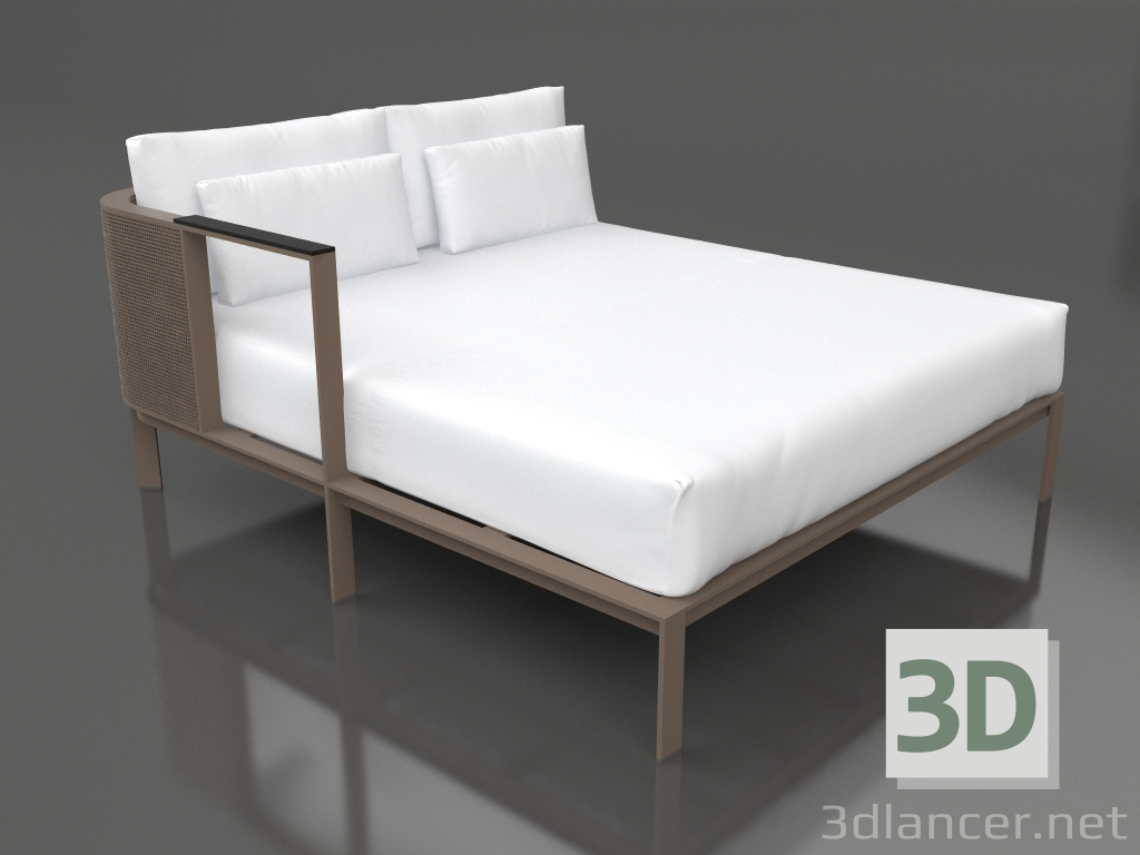 modello 3D Modulo divano XL, sezione 2 destra (Bronzo) - anteprima