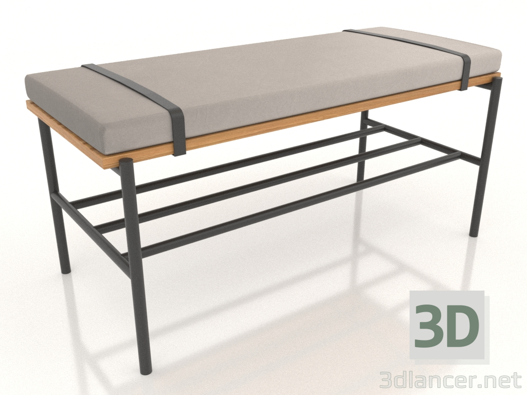 3d model Banco 900 mm (roble natural) - vista previa