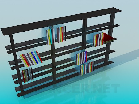 Modelo 3d Estantes para livros - preview