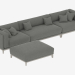 3d model Modular sofa CASE 4020mm (art 901-921-902-915) - preview