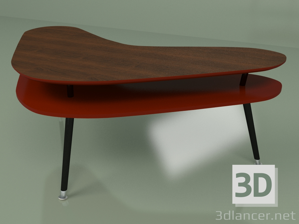 3d model Boomerang coffee table (burgundy) - preview