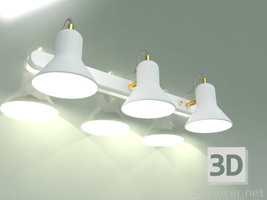 3d model Aplique 20083-3 (blanco-oro) - vista previa