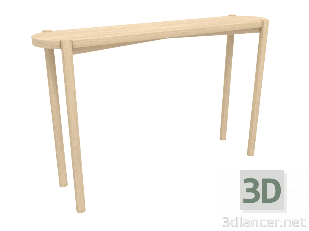 3d model Consola (extremo recto) (1200x280x754, blanco madera) - vista previa