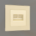 3d model Double Ethernet socket RJ-45 (champagne) - preview