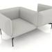 3d model Sofa module 2-seater snake - preview