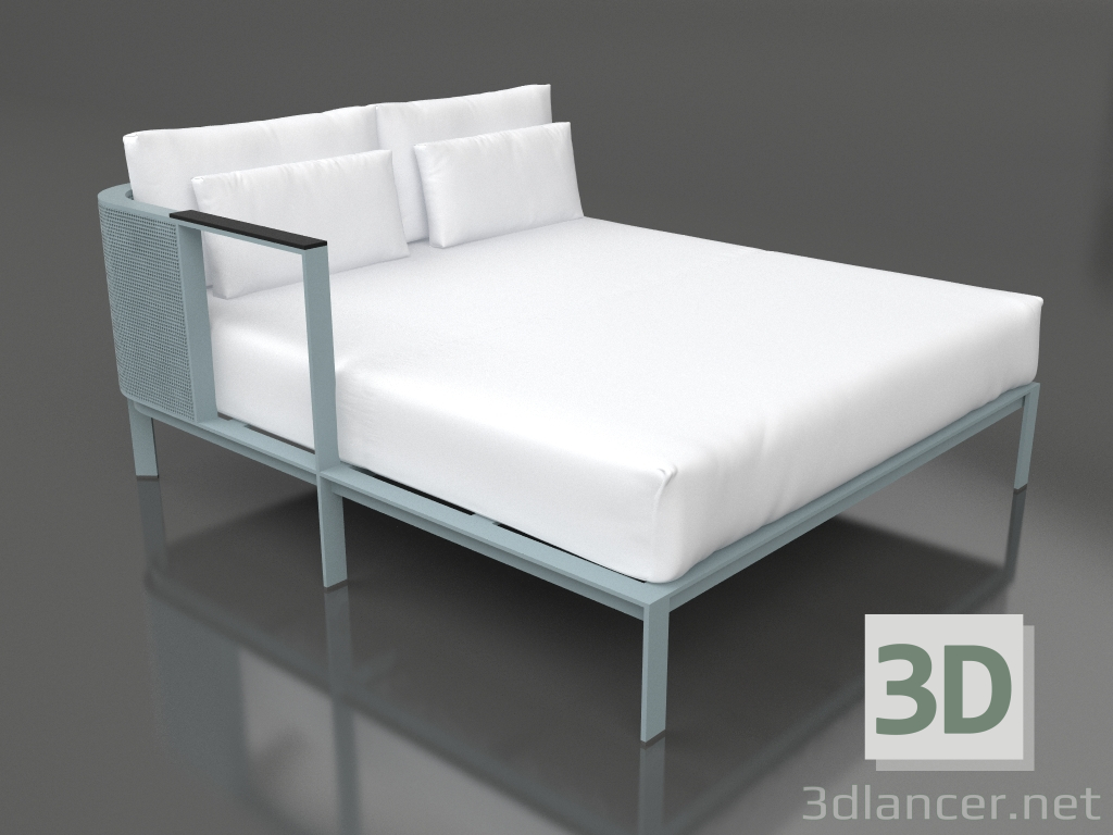 modello 3D Modulo divano XL, sezione 2 destra (grigio blu) - anteprima