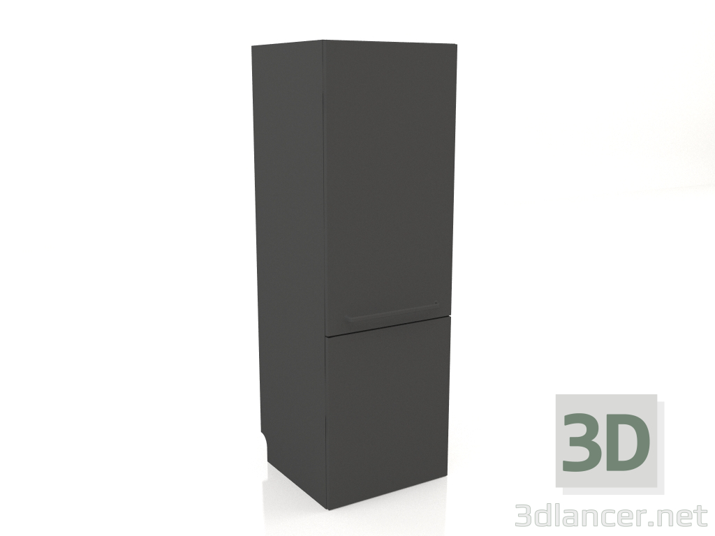 3d model Refrigerator 60 cm (black) - preview