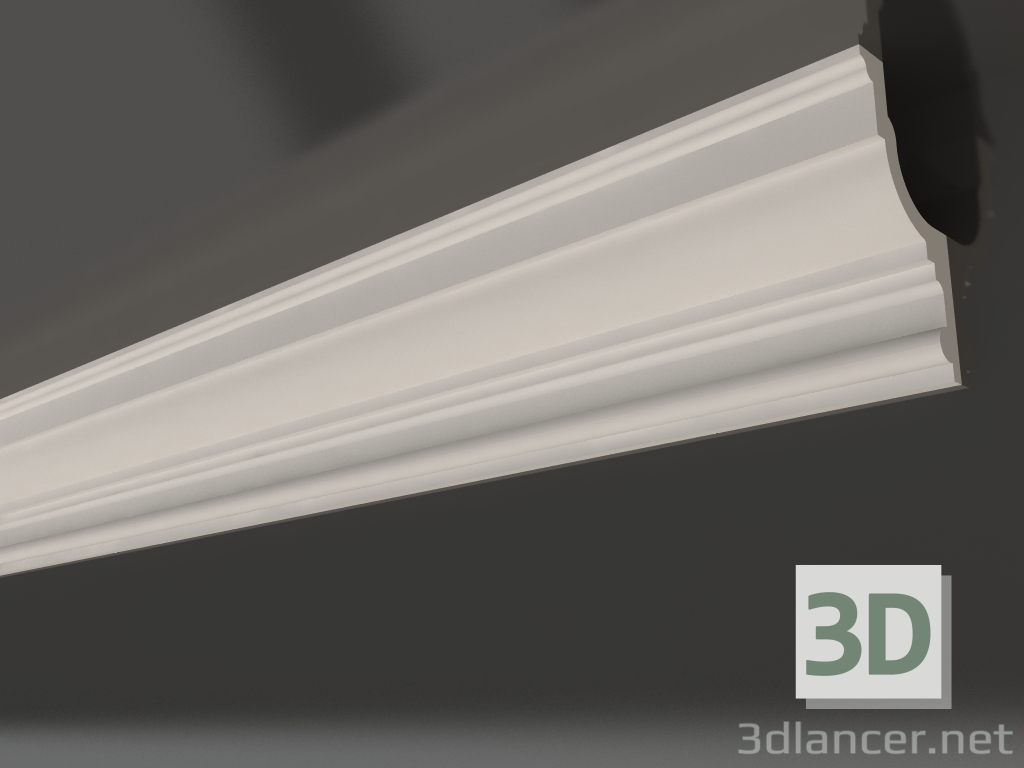 modèle 3D Corniche de plafond en plâtre lisse KG 079 (150x74) - preview