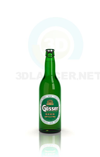 Modelo 3d Garrafa de Cerveja - preview