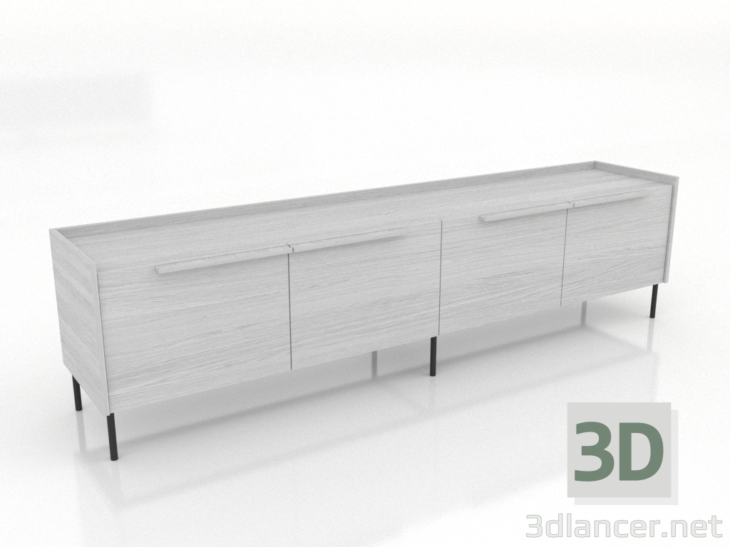 3D modeli TV sehpası 1 BÜYÜK 2200 mm (beyaz RAL 9010) - önizleme 3D modeli TV sehpası 1 BÜYÜK 2200 mm (beyaz RAL 9010) - önizleme