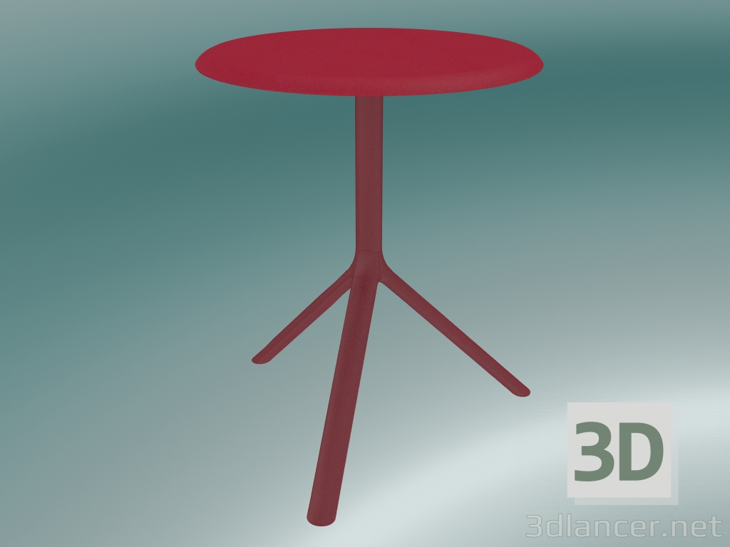 modello 3D Tavolo MIURA (9553-01 (Ø 60cm), H 73cm, rosso traffico, rosso traffico) - anteprima