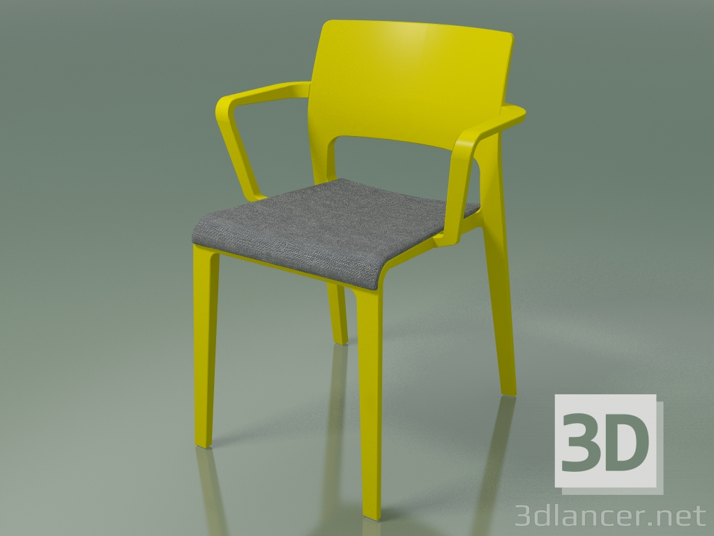 Modelo 3d Cadeira com braços e estofo 3606 (PT00002) - preview