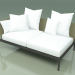 3d model Sofa module right 004 (Metal Smoke, Batyline Olive) - preview