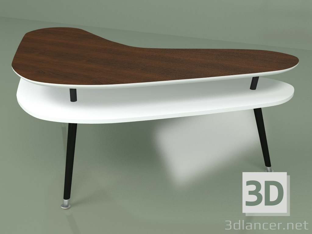 3d model Mesa de centro Boomerang (blanca) - vista previa