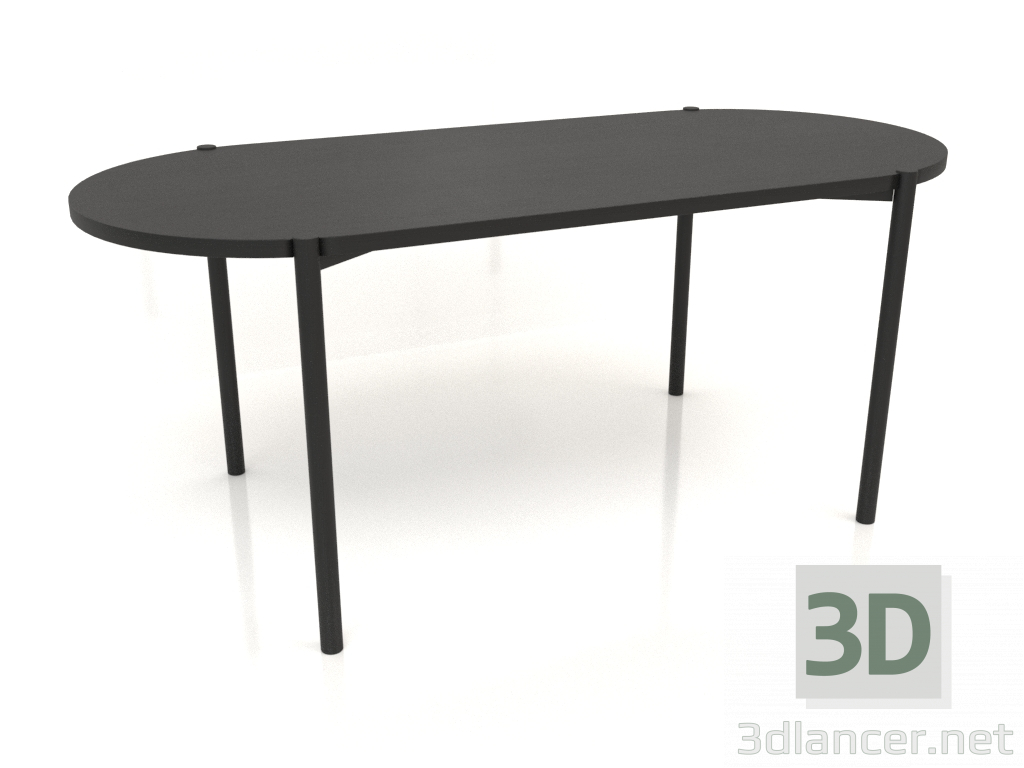 3d model Dining table DT 08 (straight end) (1800x819x754, wood black) - preview