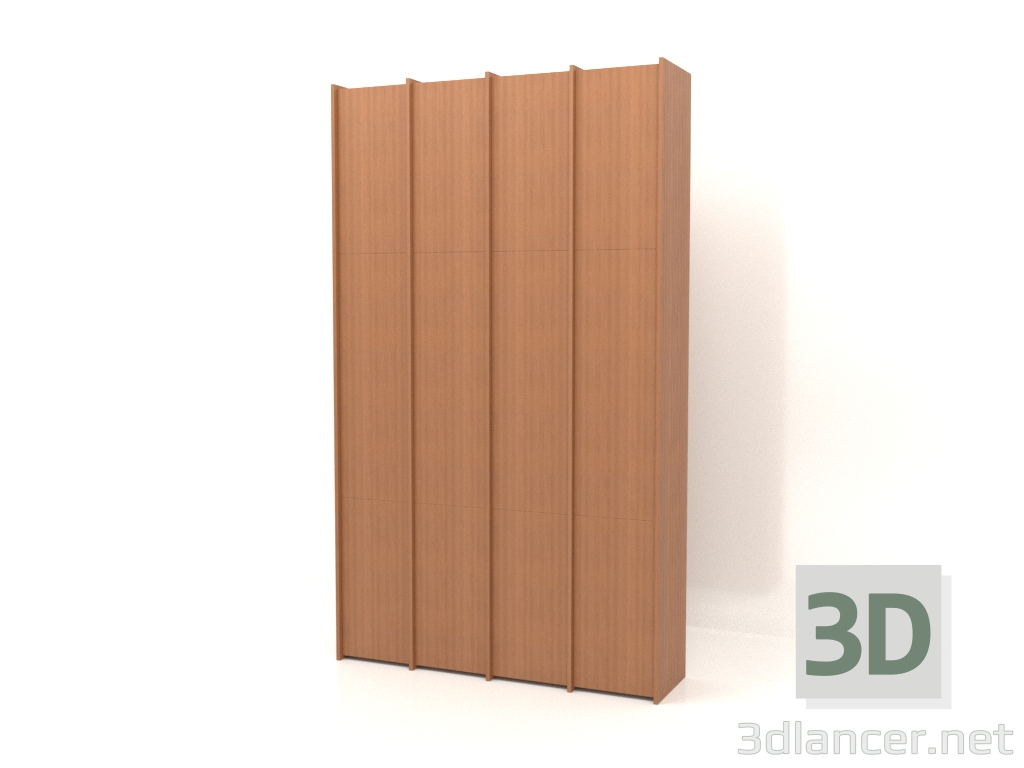 modello 3D Armadio componibile ST 07 (1530x409x2600, rosso legno) - anteprima