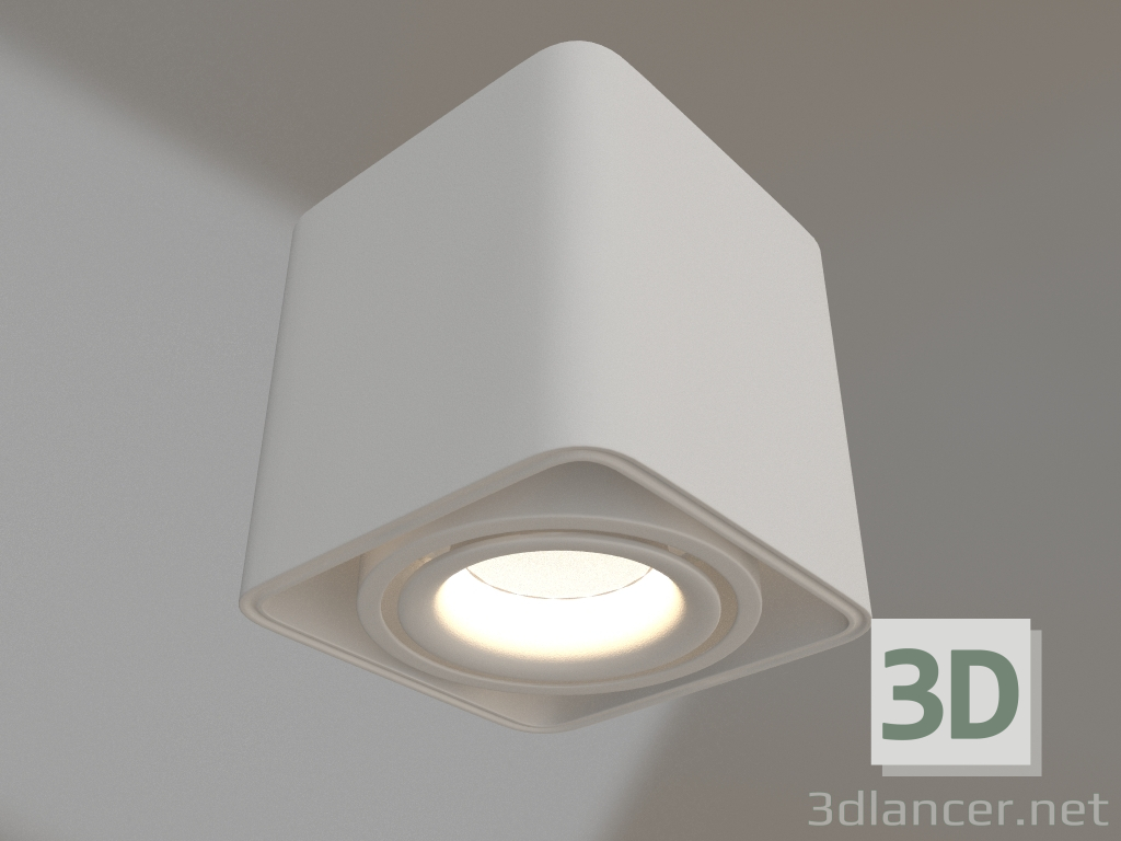 3D Modell Lampe SP-CUBUS-S100x100-8W Day4000 (WH, 45 Grad, 230V) - Vorschau