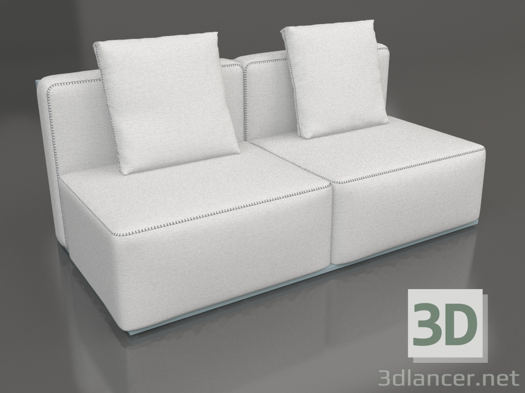 3d model Módulo sofá, sección 4 (Gris azul) - vista previa