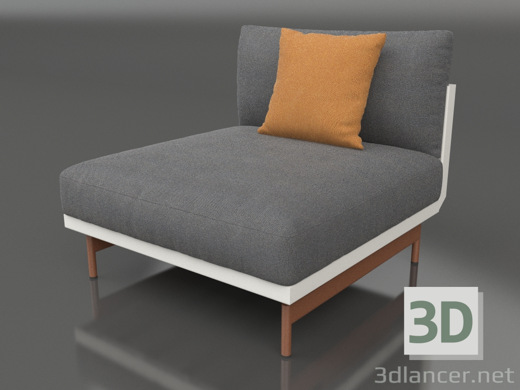 3d model Sofa module, section 3 (Agate gray) - preview