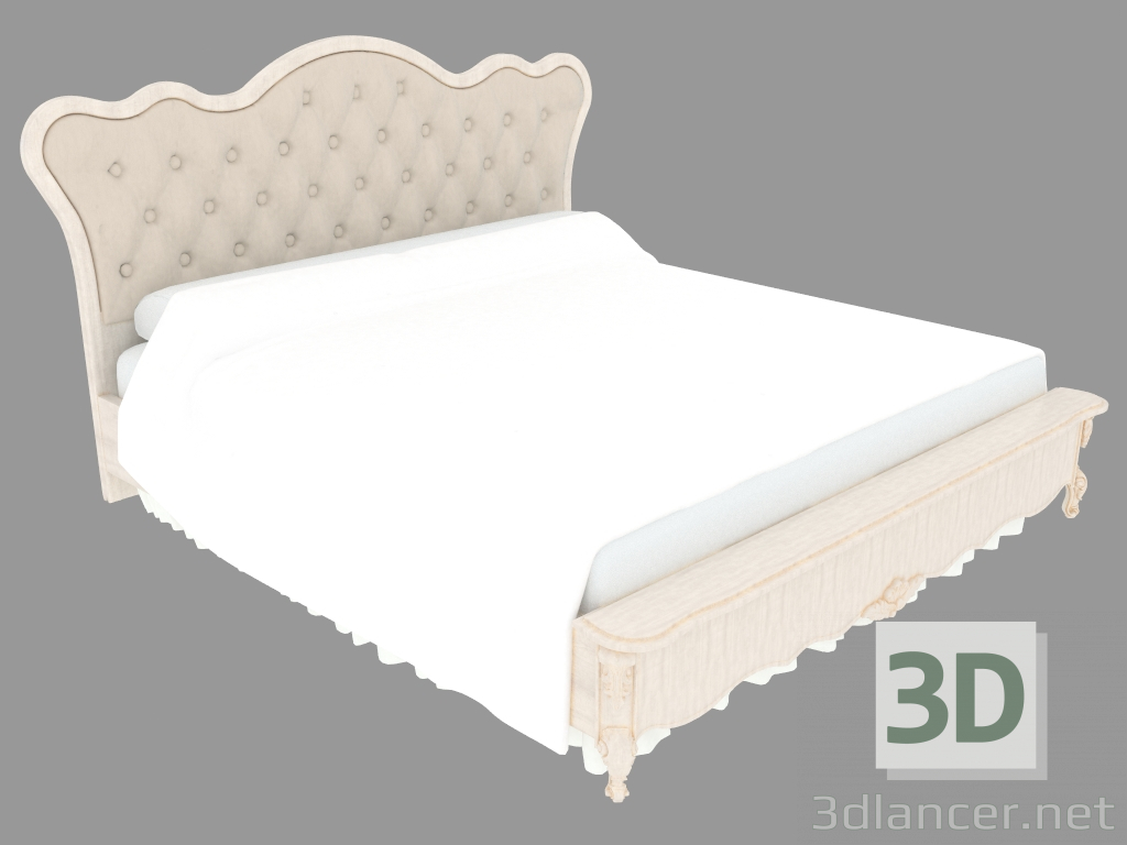 modello 3D Letto matrimoniale in stile classico BN8830 (160х200) - anteprima