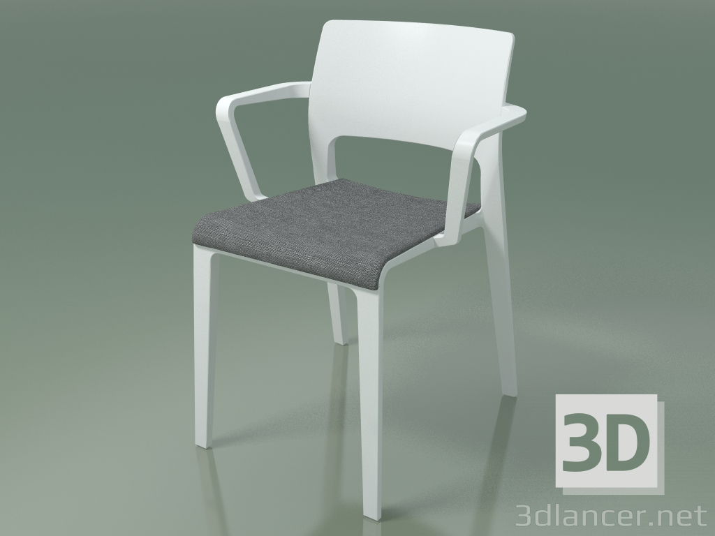 3d model Chair with armrests and upholstery 3606 (PT00001) - preview