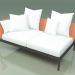 3d model Sofa module right 004 (Metal Smoke, Batyline Orange) - preview