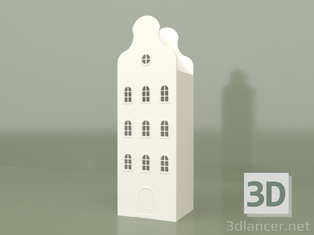 3d model Armario-lodge ASH-2 (Blanco) - vista previa