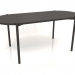 3d model Dining table DT 08 (straight end) (1800x819x754, wood brown dark) - preview