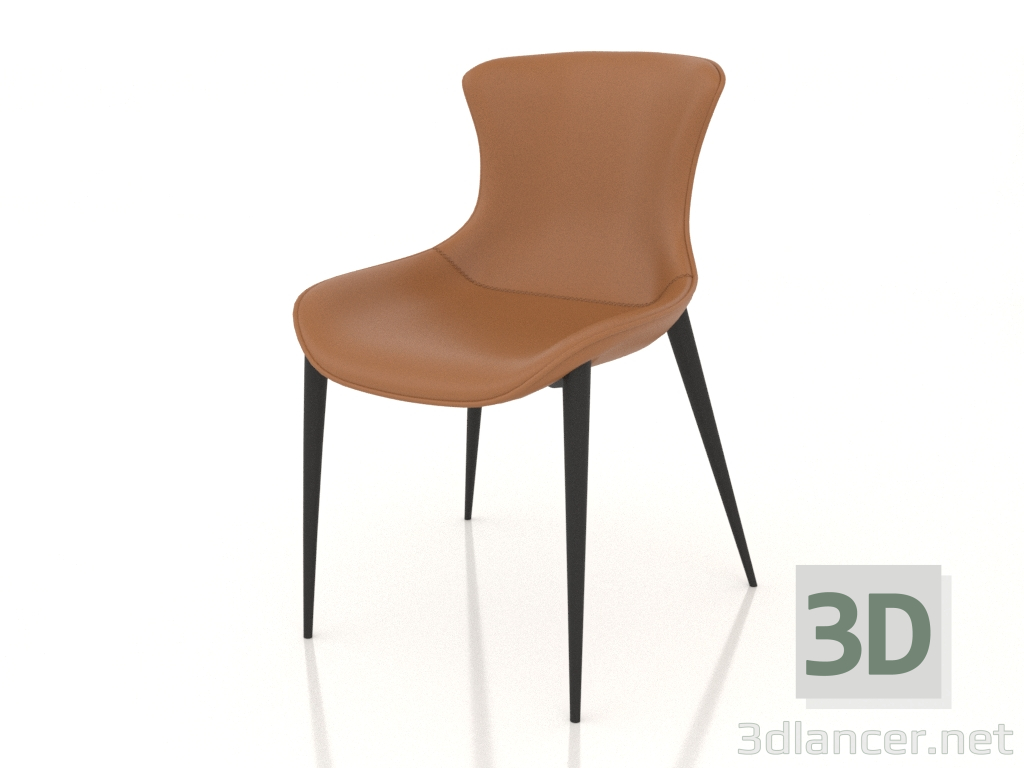 Modelo 3d Cadeira Hank (castanho-preto) - preview