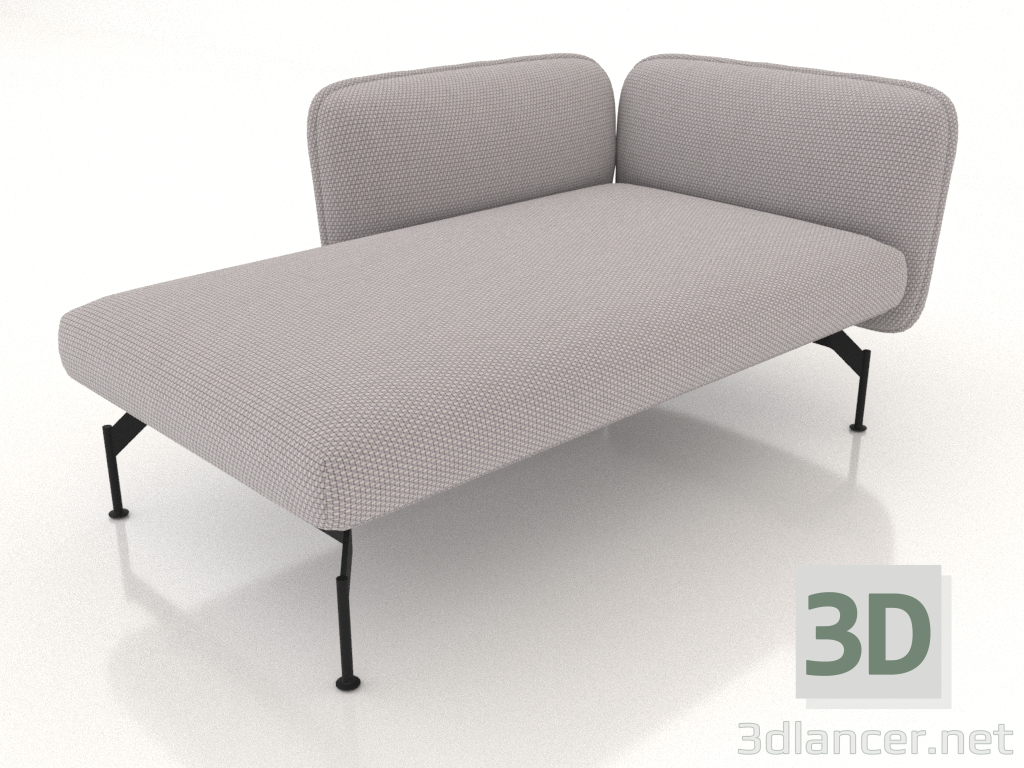 3D Modell Chaiselongue mit Armlehne 85 links - Vorschau