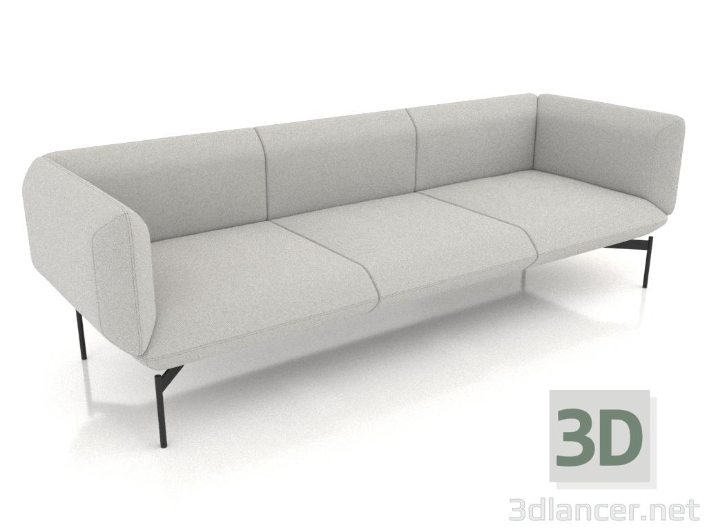 3d model Módulo sofá 3 plazas - vista previa