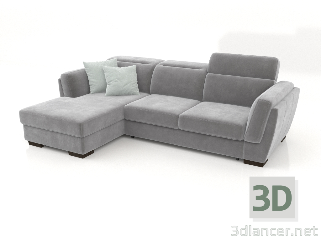 modello 3D Divano Kelly con pouf (Gallardo 29) - anteprima