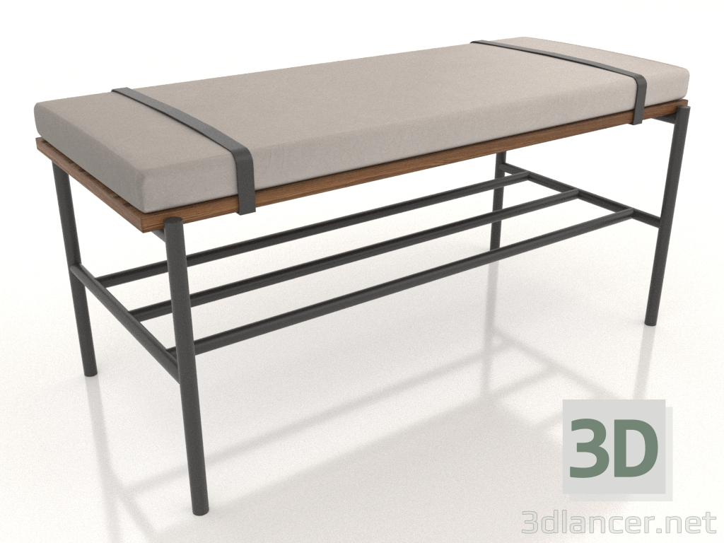 3d model Banco 900 mm (nogal claro) - vista previa