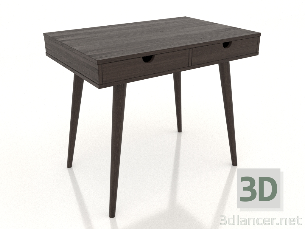 3D Modell Schreibtisch 900x600 mm (Esche-Nussbaum) - Vorschau