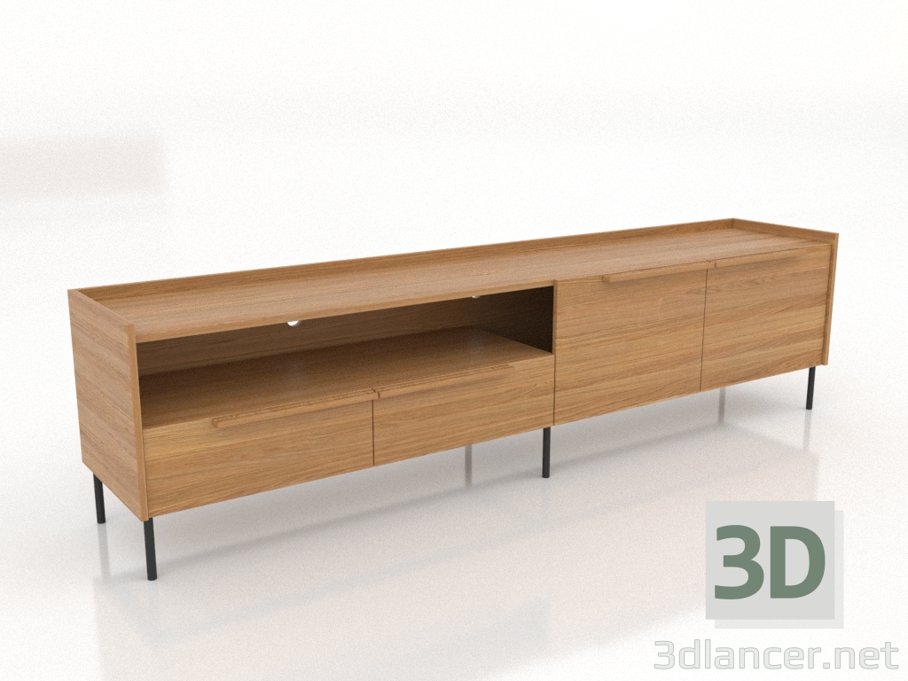 Modelo 3d Móvel TV GRANDE ABERTO 2200 mm (carvalho natural) - preview Modelo 3d Móvel TV GRANDE ABERTO 2200 mm (carvalho natural) - preview
